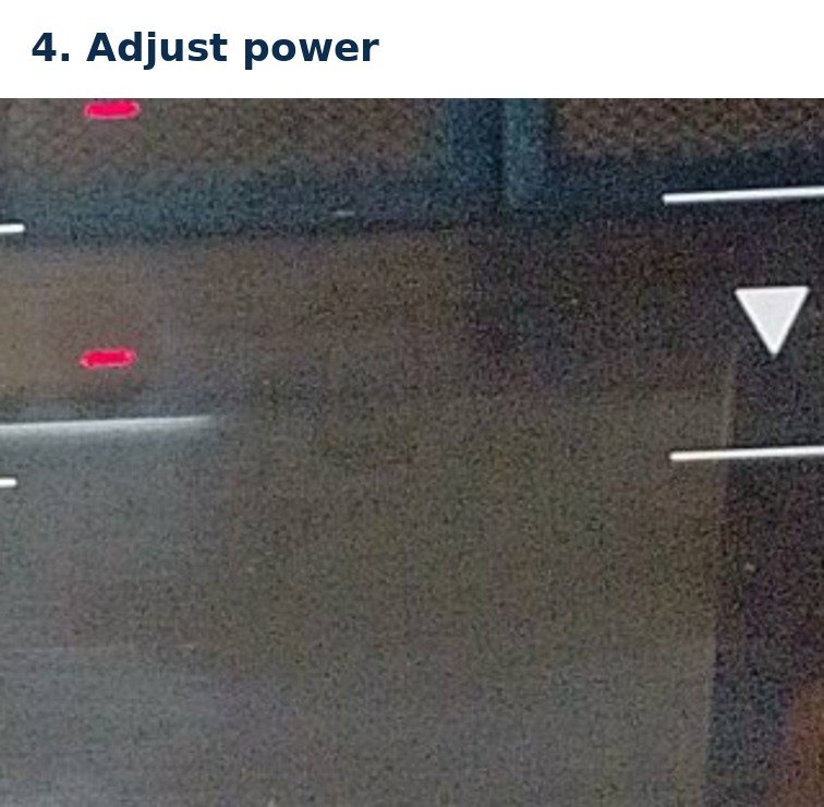 Power up and down buttons